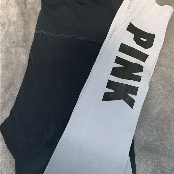 PINK Victoria's Secret Pants - black to grey ombré leggings PINK Victoria's Secret Pants - black to grey ombré leggings